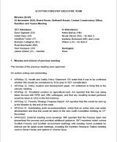 Scottish Forestry Executive Team (SFET) minutes - 22 November 2022